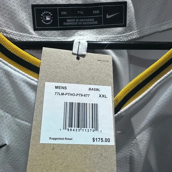 Nike Pirates Baseball Jersey Paul Skenes Brand New With Tags size 2xl $175 tag